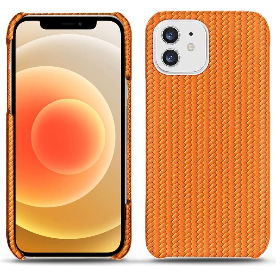 Noreve Lederschutzhülle (Apple iPhone 12 mini), Smartphone Hülle, Orange