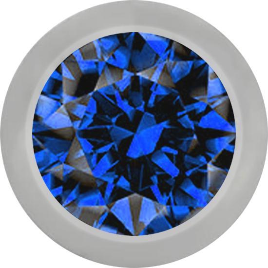 Immagine prodotto Star Piercing Micro sfera argento con cristallo blu scuro (Titanio, senza ottone)