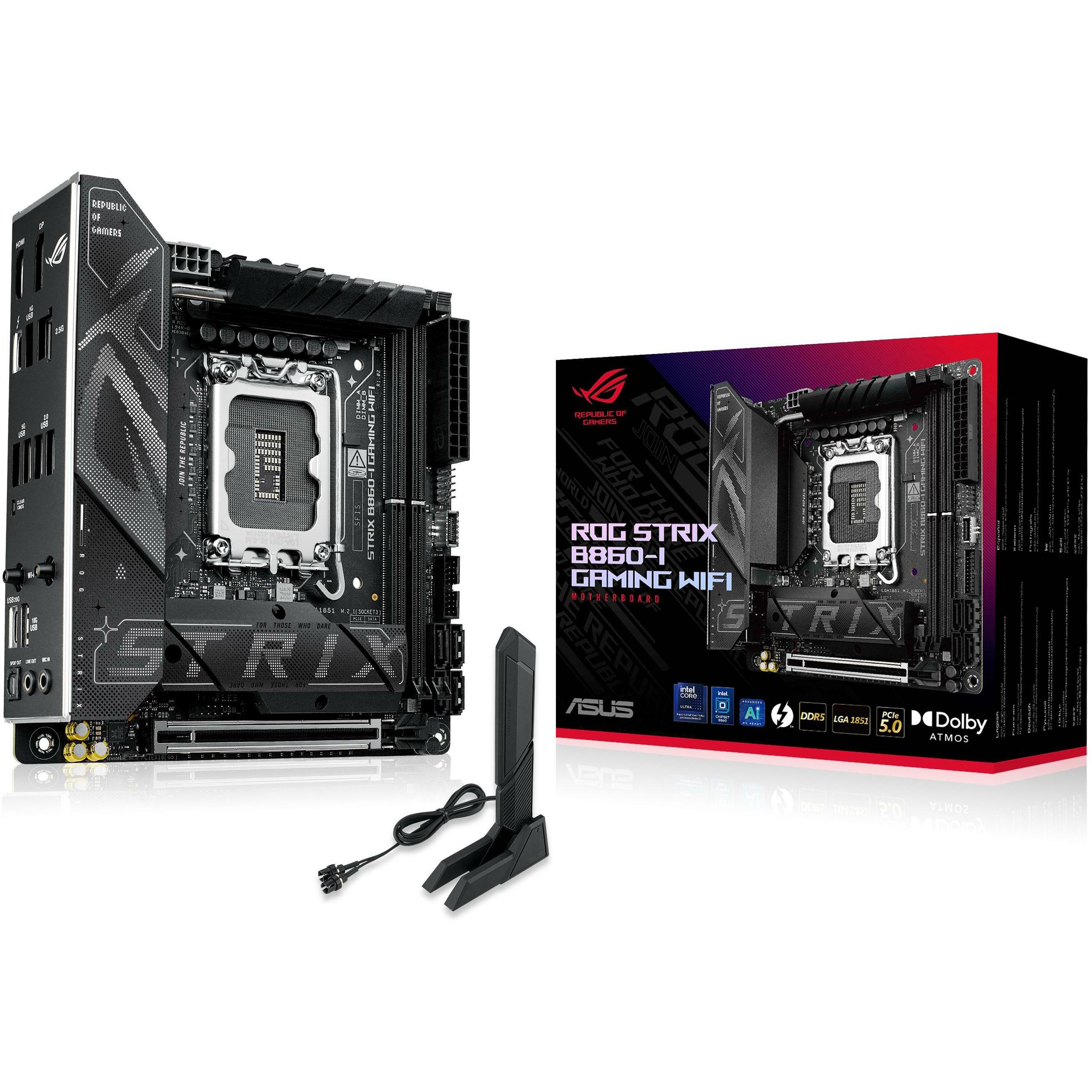 ASUS ROG STRIX B860-I GAMING WIFI (LGA 1851, Intel B860, Mini-ITX), Mainboard