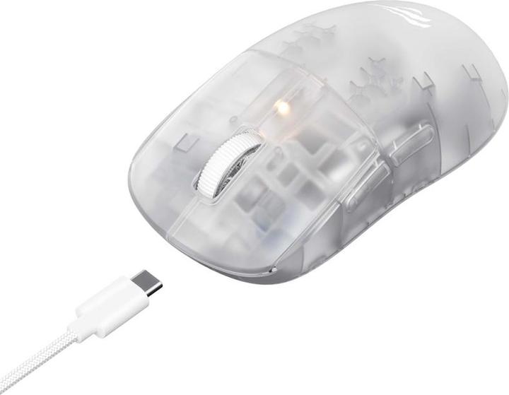 Actual product image Havit Wireless Gaming Mouse MS970WB Pro, 800DPI - 12000DPI, Transparent White (Wireless)