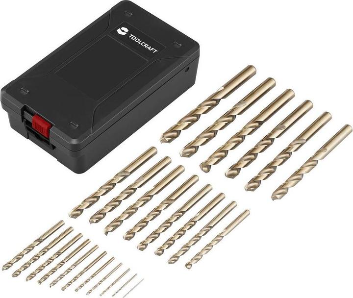 Actual product image Toolcraft TO-9913152 HSS-Co 5 Metall-Spiralbohrer-Set 1.0 – 13.0 mm Zylinders (1.0-13.0 mm)