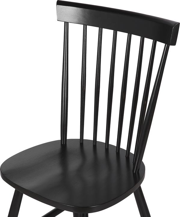Image du produit Beliani Esszimmerstuhl Gummibaumholz schwarz 2er Set BURGES