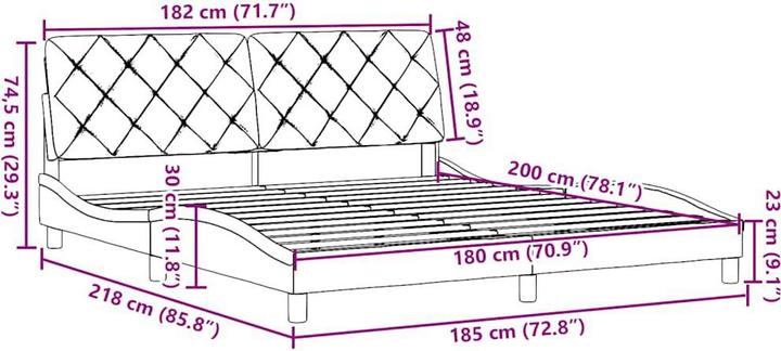 Image du produit vidaXL Bettgestell (180 x 200 cm)