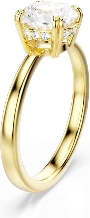 Actual product image Swarovski Stilla Attract Cocktail Ring Rundschliff Weiss Goldlegierungsschicht (60)