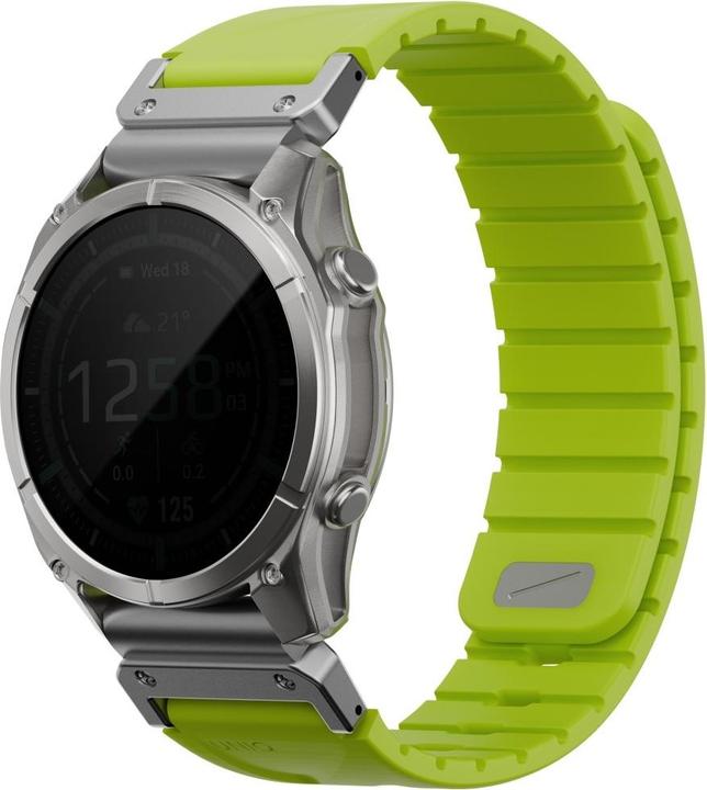 Actual product image Uniq Fluo Strap for Garmin 26mm Lime (26 mm, Plastic, Silicon, Stainless steel)