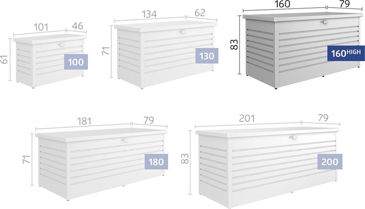 Image du produit Biohort FreizeitBox 160, gris foncé métallique