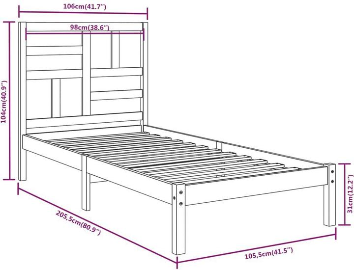Produktbild vidaXL Tonechka (100 x 200 cm)