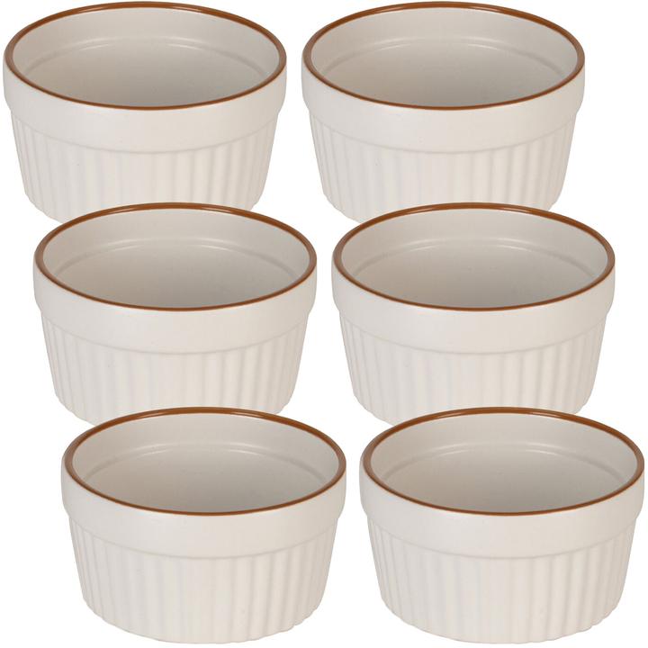 Produktbild Excellent Houseware 6er-Set Souffléförmchen, je 200 ml, beige