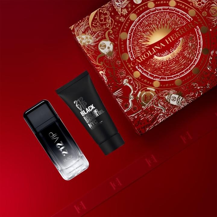 Actual product image Carolina Herrera 212 Vip Black Set (M) EDP 100ml + SG 100ml (Perfume set)