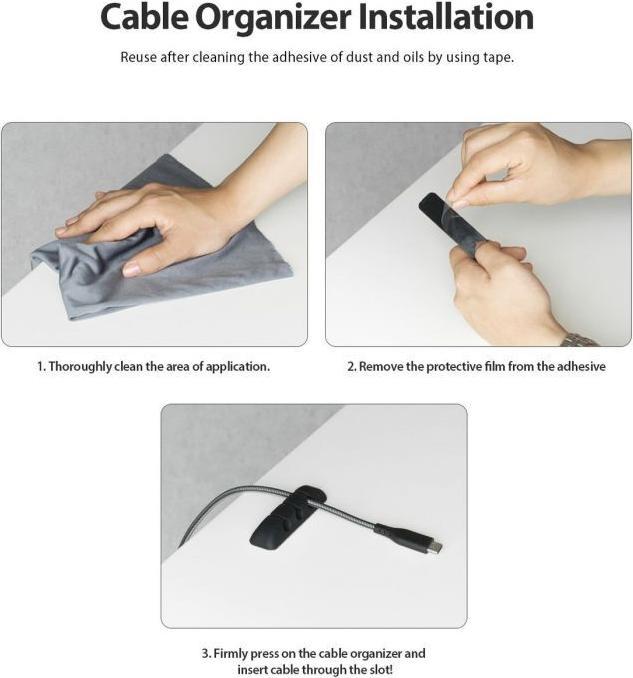 Produktbild Ringke Silicone Cable Organizer (4pcs) Black