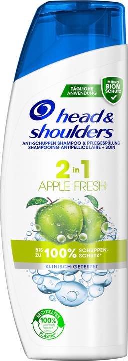 Actual product image Head & Shoulders Apple Fresh 2in1 (250 ml, Liquid shampoo)