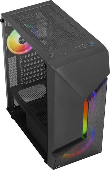 Actual product image AeroCool Scape-G-BK-v2 Midi Tower, Tempered Glass, FRGB (ATX, mATX, Mini-ITX)