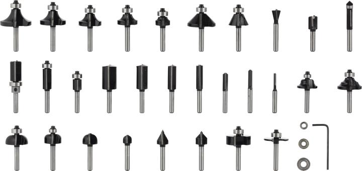 Actual product image Bosch Professional Zubehör 30-piece milling cutter set, 6 mm shank for hand milling cutters