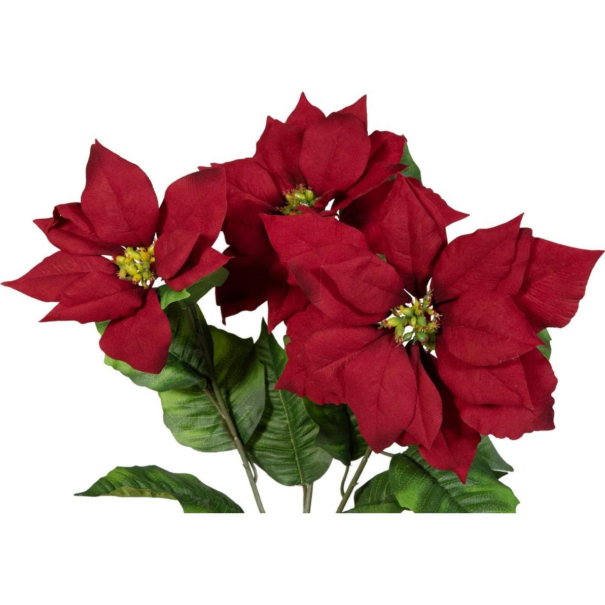 Thumbnail - Europalms, Kunstpflanzen, Weihnachtsstern-Busch, rot, 50cm (50 cm)