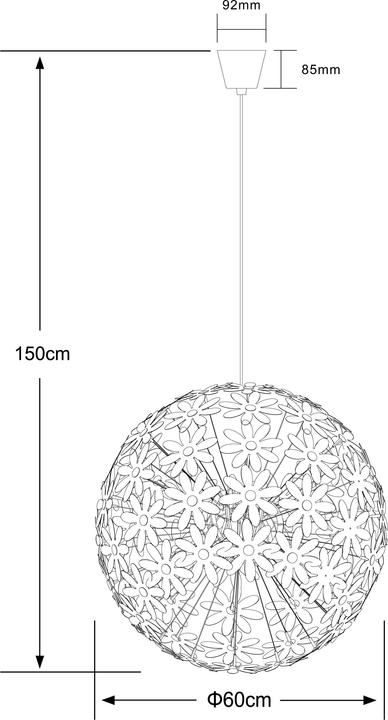 Actual product image Globo Suspension lamp Stella (E27)