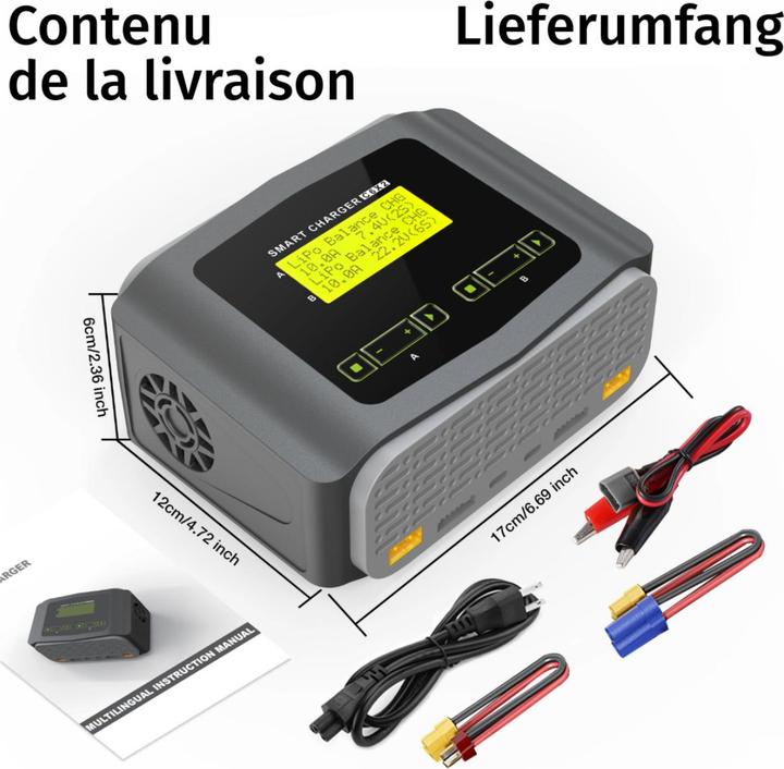 Image du produit HTRC Chargeur DUO C6X2 150W (10A)