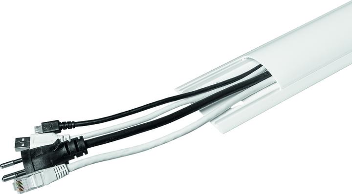 Image du produit Steffen Round Chemin de câbles semi-circulaire 70x17mm Tige 1m autocollante ws (Conduit, 100 cm)