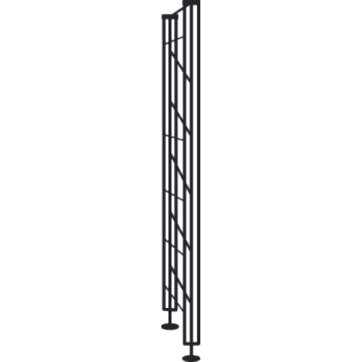 Kerkmann, Regal, Bibliotheks-Regal libra Abschlussrahmen TxH 25x230cm schwarz/lichtgrau