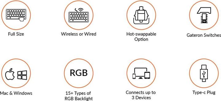 Immagine prodotto Keychron K10 (Svizzera, Cablato, Senza fili)