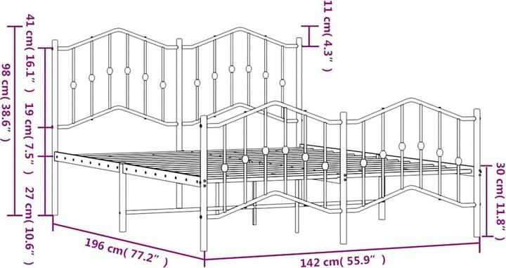 Image du produit vidaXL Bettgestell (135 x 190 cm)