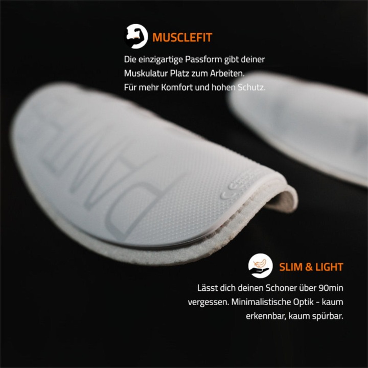 Image du produit Panthergrip Protège-tibias de football avec aide à l'enfilage Blanc Taille S (S)