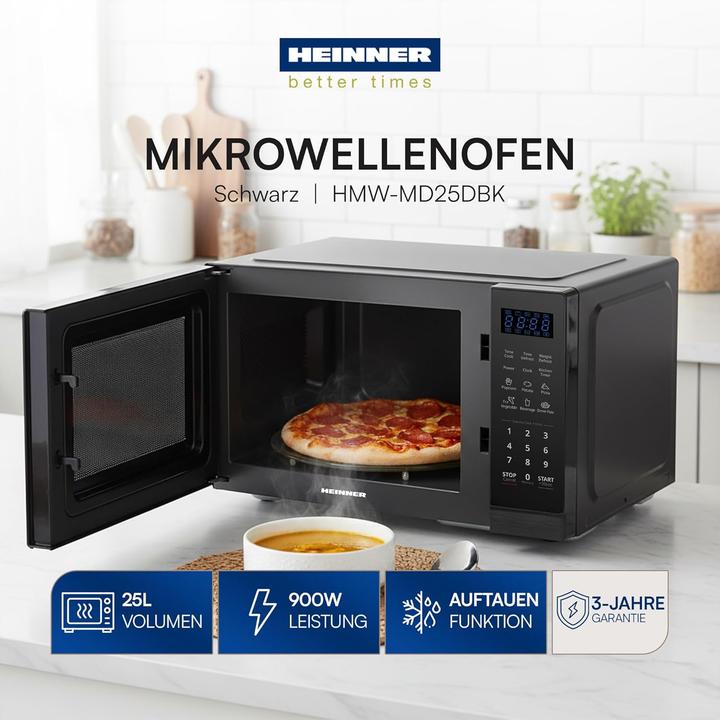 Produktbild Heinner Mikrowelle mit Timer und Auftaufunktion (25 l)