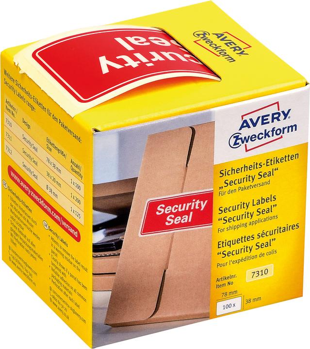Actual product image Avery Security seal