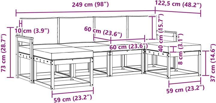 Produktbild vidaXL Outdoor-Sofagarnitur