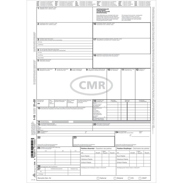 Productafbeelding Rnk CMR-vrachtbrief SD