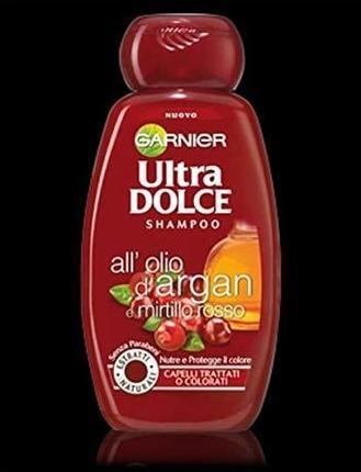 Actual product image Garnier Ultra Sweet Argan Oil and Blueberry Red Colour Protection Shampoo 250ml (250 ml)