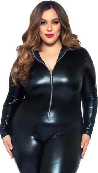 Actual product image Leg Avenue Black widow jumpsuit - costume for carnival (3XL, 4XL)