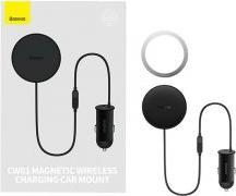Productafbeelding Baseus Magnetische autotelefoonhouder CW01 aan ventilatierooster met autolader USB-C, 15W + 25W (zwart)