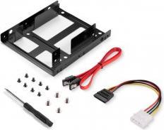 Produktbild Sonero SSD Einbaurahmen Set, 2x 2,5" SSD auf 3,5" inkl, Zubehör