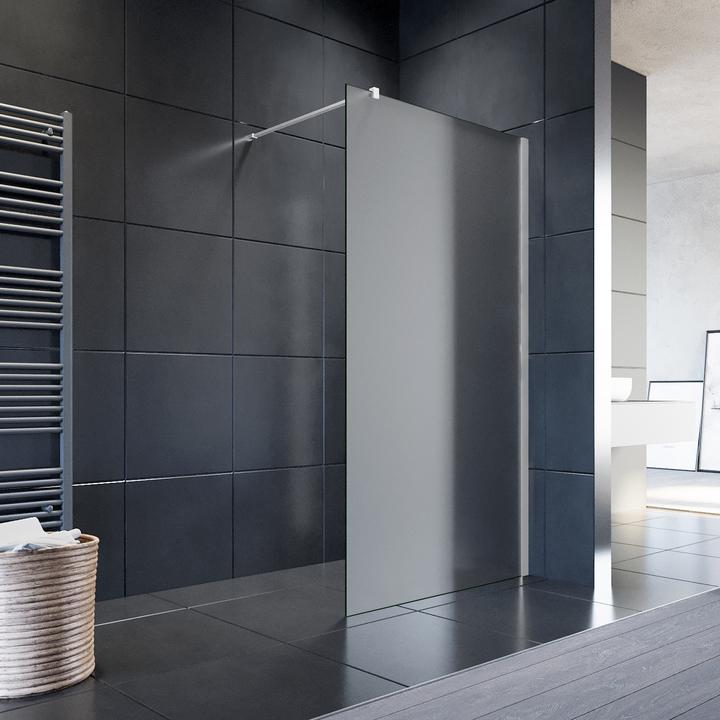 Produktbild SONNI Duschkabine eintürig, rahmenlos, begehbar, NANO behandeltes Glas 100x195 cm (160 cm, 160 cm, 195 cm)