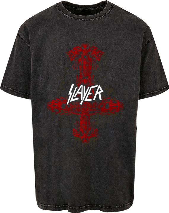 Produktbild Merchcode SLA - Inverted Bone Cross Acid Washed Oversize Tee - 169711 (M)