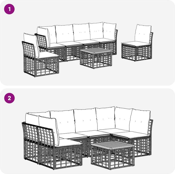 Produktbild vidaXL Outdoor-Sofagarnitur