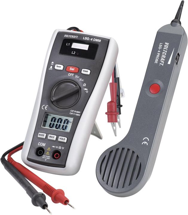 Produktbild Voltcraft Multimeter mit Leitungssuchgerät LSG-4 DMM (CAT III 600V)
