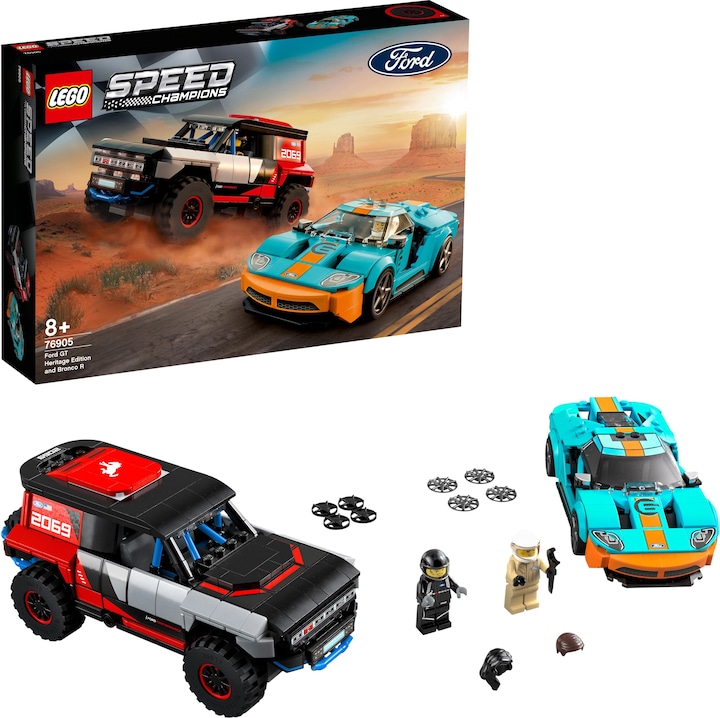 Actual product image LEGO Ford GT Heritage Edition and Bronco R (76905, LEGO Speed Champions)