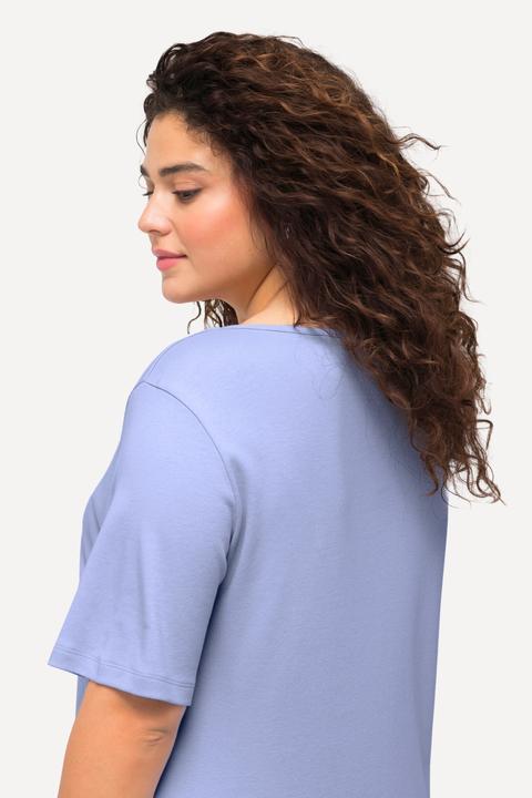 Immagine prodotto Ulla Popken Maglia aderente con davanti doppio, scollo a girocollo e mezze maniche (46, 48)