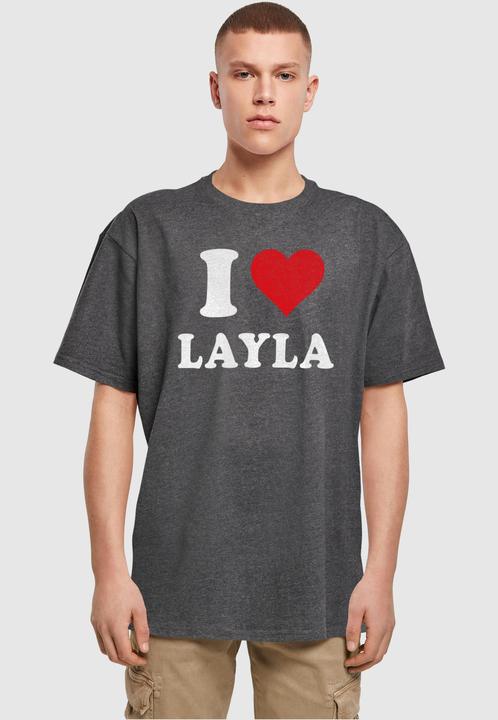 Immagine prodotto Merchcode Maglietta oversize I Love Layla X - 117371 (S)