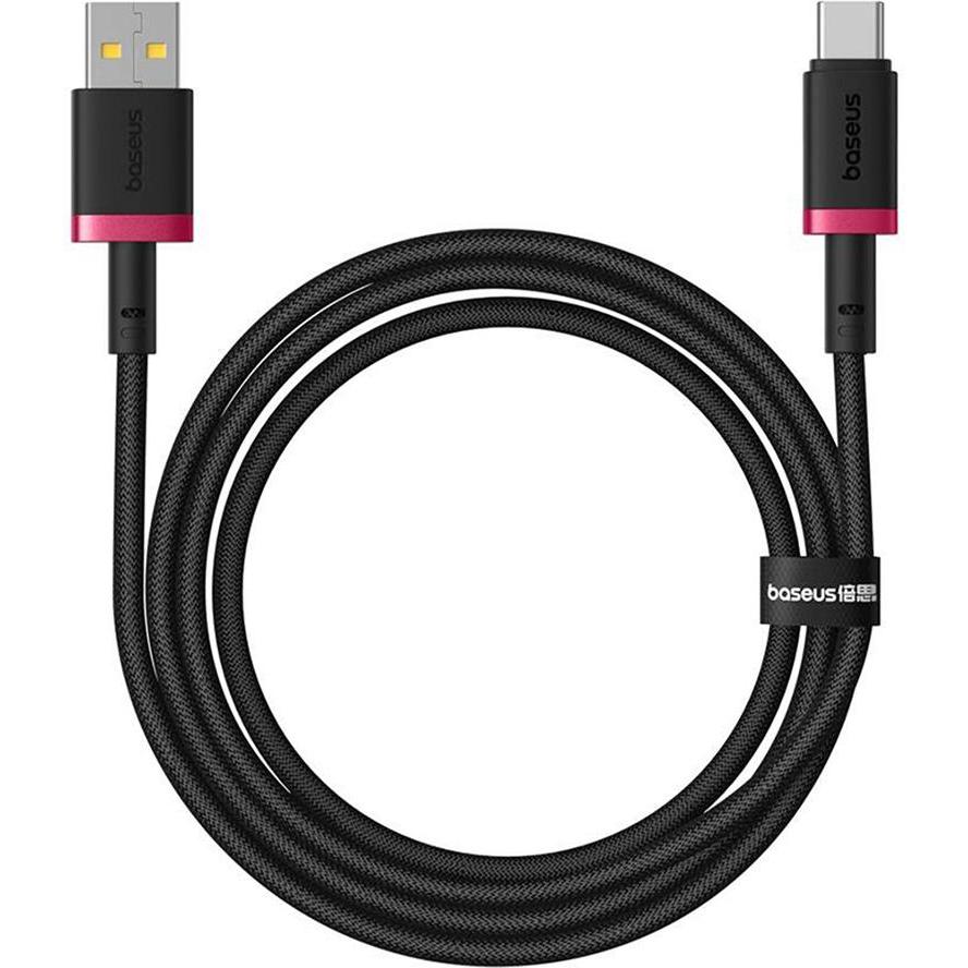 Baseus Dura USB Typ A auf Typ C 60 W Schnellladekabel 2 m Schwarz Rot, USB Kabel
