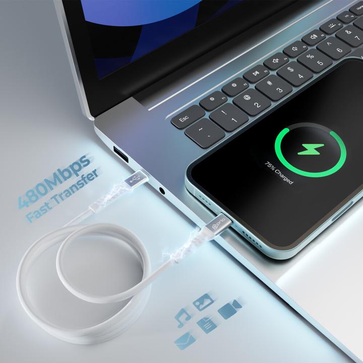 Produktbild prio Mfi Set (30W Dual GaN Ladegerät + Lightning - USB C Kabel) weiss (30 W, 2 Ports)