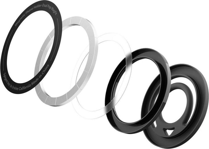 Actual product image Spigen MagSafe Mobile Accessories Dual Pop Silicone Phone Holder (MagFit) Black