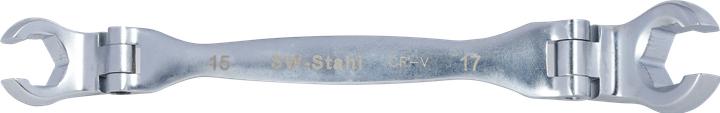 Image du produit SW-Stahl 01488L-15X17 Bremsleitungsschlüssel 15x17 mm I Schraubenschlüssel 15/17 I Schraubenschlüsse (17 mm)