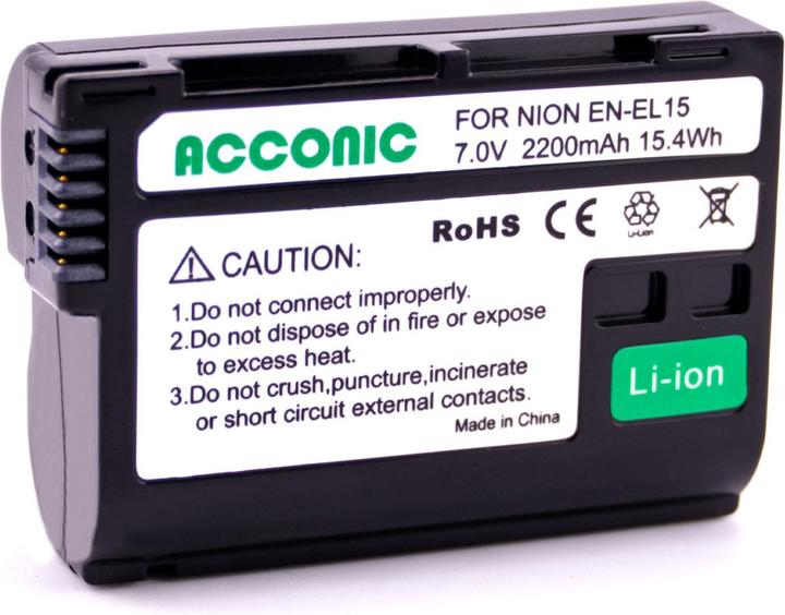 Actual product image Acconic Battery for Nikon EN-EL15 (Camera battery)