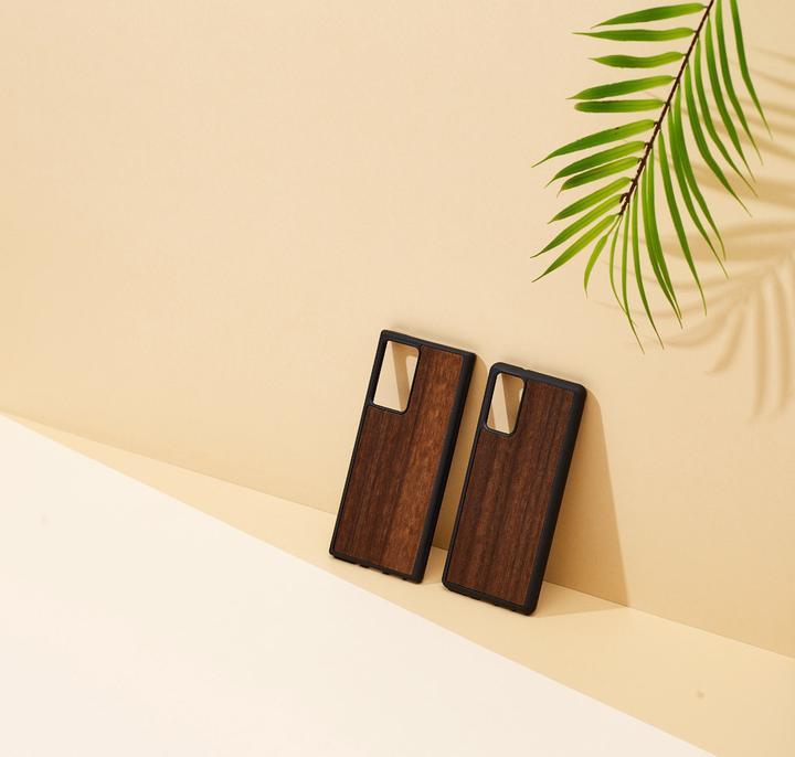 Actual product image Man.Wand &WOOD case for Galaxy Note 20 Ultra koala juodas (Samsung Galaxy Note 20 Ultra)