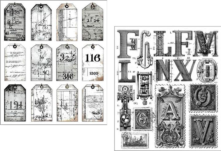 Actual product image Ciao Bella Art Stickers "Lithographs", 14 x12 cm, 10 Blatt (10 Sticker)