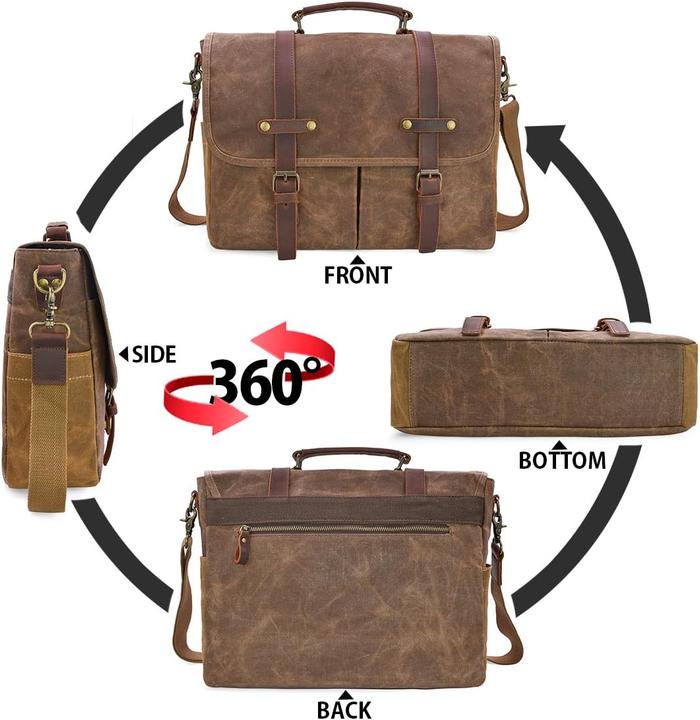 Immagine prodotto Only-Bags.Store Herren Umhängetaschen Aktentasche Laptoptasche Wasserdicht