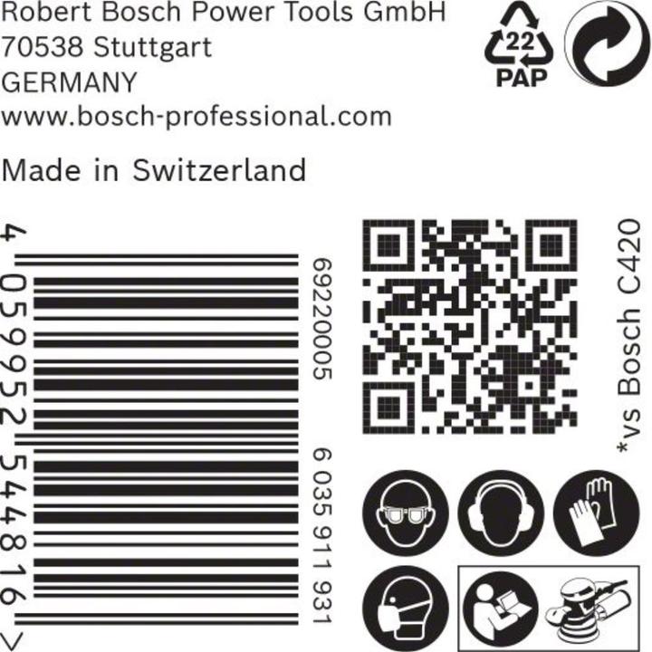 Actual product image Bosch Professional Zubehör Expert C470 Sandpaper multi-hole for random orbital sander, 150 mm, G 240, 50 pcs. (240)