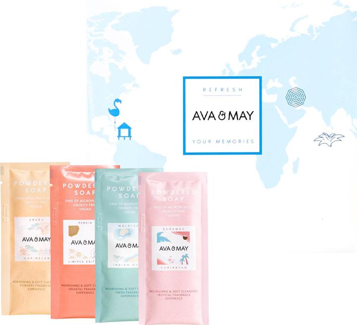 Actual product image Ava & May Seife Bahamas, Persia, Maldives, Aruba 4 x 15 g (Soap lotion)